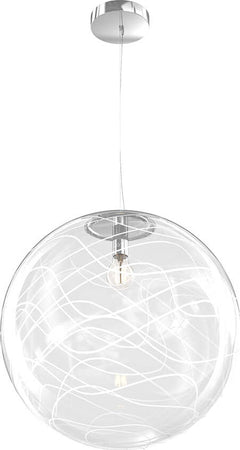Sospensione-Contemporanea-Moon-Metallo-Cromo-Vetro-Bianco-1-Luce-E27-D.40Cm