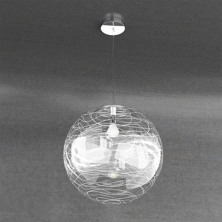 Sospensione-Contemporanea-Moon-Metallo-Cromo-Vetro-Bianco-1-Luce-E27-D.40Cm