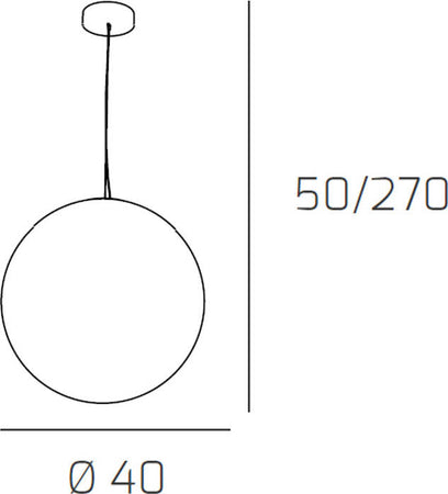 Sospensione-Contemporanea-Moon-Metallo-Cromo-Vetro-Bianco-1-Luce-E27-D.40Cm