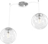 Sospensione-Contemporanea-Moon-Metallo-Cromo-Vetro-Bianco-2-Luci-E27-D.30Cm