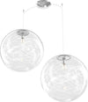 Sospensione-Contemporanea-Moon-Metallo-Cromo-Vetro-Bianco-2-Luci-E27-D.40Cm