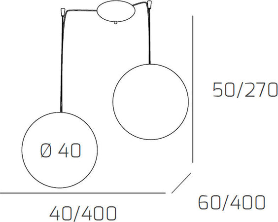 Sospensione-Contemporanea-Moon-Metallo-Cromo-Vetro-Bianco-2-Luci-E27-D.40Cm