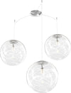 Sospensione-Contemporanea-Moon-Metallo-Cromo-Vetro-Bianco-3-Luci-E27-D.30Cm