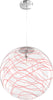 Sospensione-Contemporanea-Moon-Metallo-Cromo-Vetro-Rosso-1-Luce-E27-D.40Cm