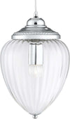 Sospensione-Contemporanea-Mosca-Acciaio-Cromo-Vetro-Trasparente-1-Luce-E27
