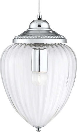 Sospensione-Contemporanea-Mosca-Acciaio-Cromo-Vetro-Trasparente-1-Luce-E27