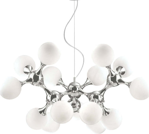 Sospensione-Contemporanea-Nodi-Metallo-Bianco-15-Luci-E14