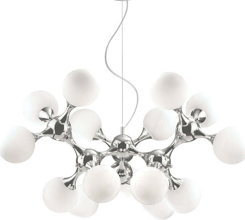 Sospensione-Contemporanea-Nodi-Metallo-Bianco-15-Luci-E14