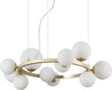 Sospensione-Contemporanea-Perlage-Metallo-Ottone-11-Luci-G9-3W-3000K-Luce-Calda