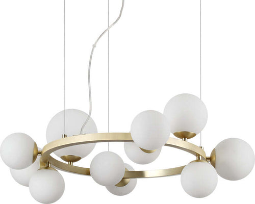 Sospensione-Contemporanea-Perlage-Metallo-Ottone-11-Luci-G9-3W-3000K-Luce-Calda