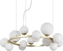 Sospensione-Contemporanea-Perlage-Metallo-Ottone-14-Luci-G9-3W-3000K-Luce-Calda