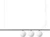 Sospensione-Contemporanea-Perline-Metallo-Nero-3-Luci-G9-3W-3000K-Luce-Calda