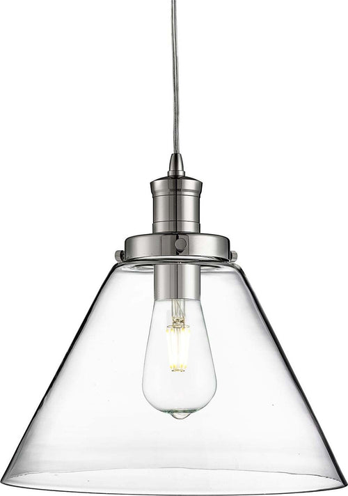 Sospensione-Contemporanea-Piramide-Acciaio-Cromo-Vetro-Trasparente-1-Luce-E27