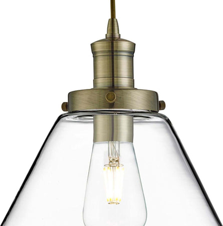Sospensione-Contemporanea-Piramide-Acciaio-Ottone-Vetro-Trasparente-1-Luce-E27