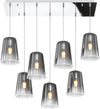 Sospensione-Contemporanea-Rett.-Shaded-Metallo-Cromo-E-Cromo-7-Luci-E27