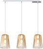 Sospensione-Contemporanea-Rett.-Shaded-Metallo-Cromo-Vetro-Ambra-3-Luci-E27
