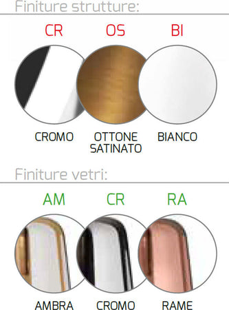 Sospensione-Contemporanea-Rett.-Shaded-Metallo-Cromo-Vetro-Multicolor-4-Luci-E27