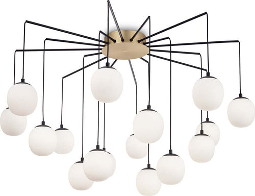 Sospensione-Contemporanea-Rhapsody-Metallo-Nero-16-Luci-G9-3W-3000K-Luce-Calda