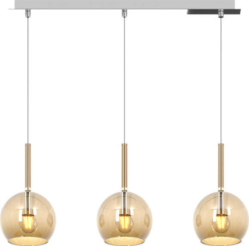 Sospensione-Contemporanea-Rosone-Rett.-Future-Met.-Cromo-Vetro-Ambra-3-Luci-E27