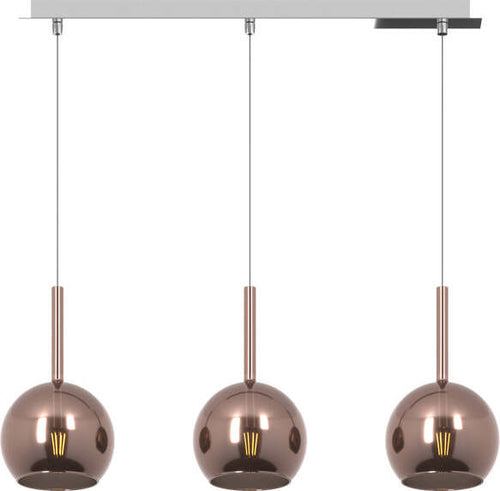 Sospensione-Contemporanea-Rosone-Rett.-Future-Met.-Cromo-Vetro-Rame-3-Luci-E27