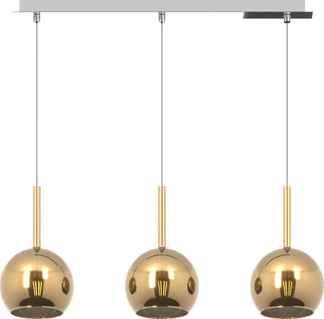 Sospensione-Contemporanea-Rosone-Rett.-Future-Metallo-Cromo-Vetro-Oro-3-Luci-E27