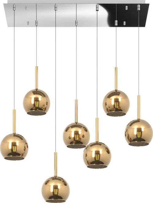 Sospensione-Contemporanea-Rosone-Rett.-Future-Metallo-Cromo-Vetro-Oro-7-Luci-E27