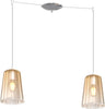 Sospensione-Contemporanea-Shaded-Metallo-Cromo-Vetro-Ambra-2-Luci-E27
