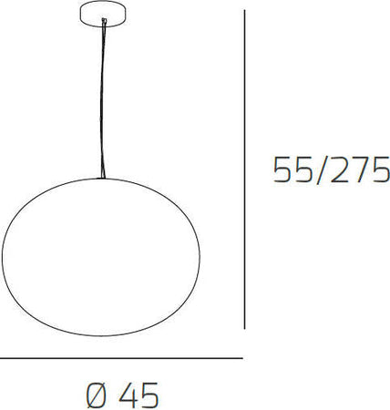 Sospensione-Contemporanea-Soft-Metallo-Cromo-Vetro-Acidato-Opaco-1-Luce-E27-45Cm