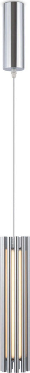 Sospensione-Contemporanea-Sonata-Led-Alluminio-Cromo-Diffusore-Vetro-Trasparente