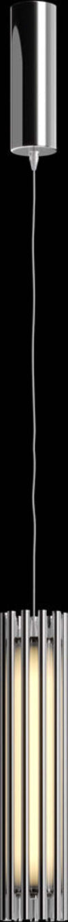 Sospensione-Contemporanea-Sonata-Led-Alluminio-Cromo-Diffusore-Vetro-Trasparente