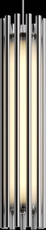 Sospensione-Contemporanea-Sonata-Led-Alluminio-Cromo-Diffusore-Vetro-Trasparente