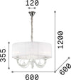 Sospensione-Contemporanea-Swan-Corda-Bianco-3-Luci-E14
