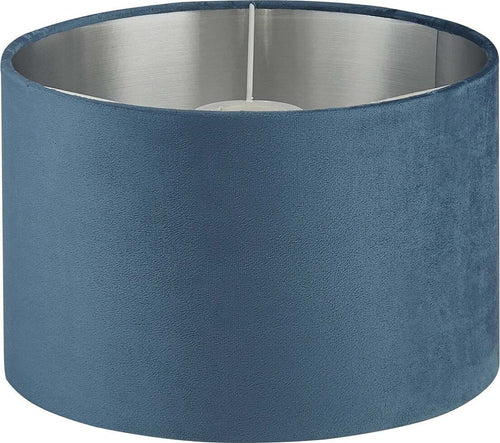 Sospensione-Contemporanea-Tamburo-Acciaio-Argento-Tessuto-Verde-1-Luce-D28Cm
