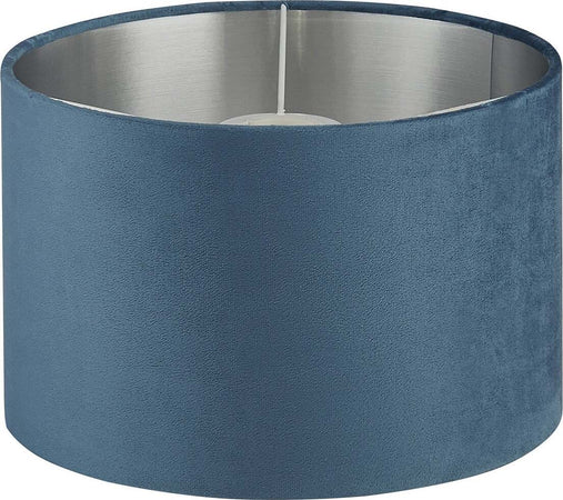 Sospensione-Contemporanea-Tamburo-Acciaio-Argento-Tessuto-Verde-1-Luce-D28Cm