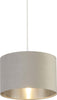 Sospensione-Contemporanea-Tamburo-Acciaio-Grigio-Velluto-Grigio-1-Luce-D28Cm