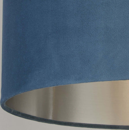 Sospensione-Contemporanea-Tamburo-Tessuto-Verde-Argento-1-Luce-D38Cm