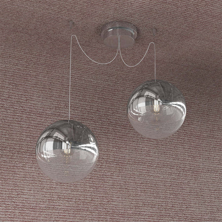 Sospensione-Contemporanea-Target-Metallo-Cromo-Vetro-Cromo-E-Trasp-2-Luci-E14