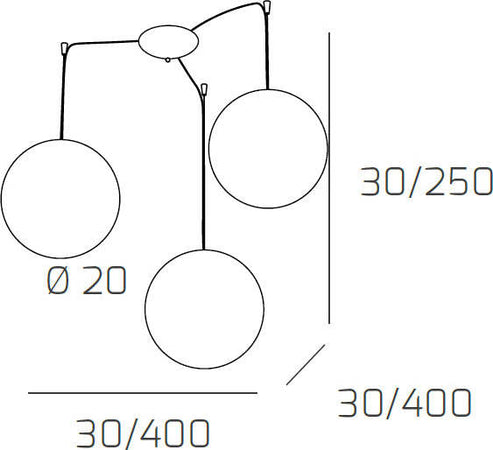Sospensione-Contemporanea-Target-Metallo-Cromo-Vetro-Cromo-E-Trasp-3-Luci-E14