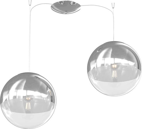 Sospensione-Contemporanea-Target-Metallo-Cromo-Vetro-Cromo-Trasp-2-Luci-E27-25Cm