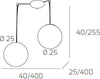 Sospensione-Contemporanea-Target-Metallo-Cromo-Vetro-Cromo-Trasp-2-Luci-E27-25Cm
