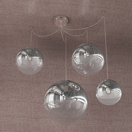 Sospensione-Contemporanea-Target-Metallo-Cromo-Vetro-Cromo-Trasp-4-Luci-Mix