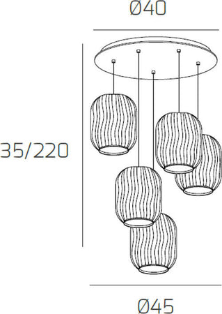 Sospensione-Contemporanea-Tender-Metallo-Bianco-Vetro-Trasp-E-Bianco-5-Luci-E27