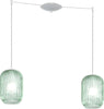 Sospensione-Contemporanea-Tender-Metallo-Bianco-Vetro-Verde-2-Luci-E27