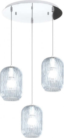 Sospensione-Contemporanea-Tender-Metallo-Cromo-Vetro-Blu-3-Luci-E27