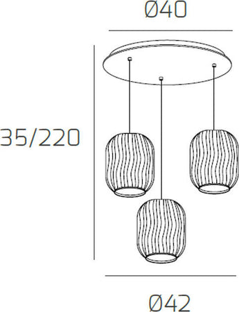Sospensione-Contemporanea-Tender-Metallo-Cromo-Vetro-Blu-3-Luci-E27
