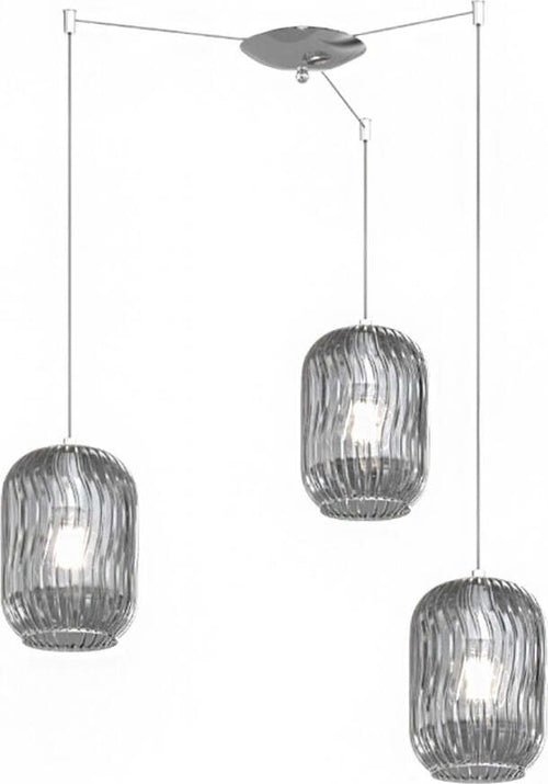 Sospensione-Contemporanea-Tender-Metallo-Cromo-Vetro-Fumè-3-Luci-E27