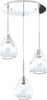 Sospensione-Contemporanea-Tonda-Kona-Metallo-Cromo-Vetro-Trasparente-3-Luci-E27