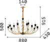 Sospensione-Contemporanea-Vanity-Metallo-Oro-15-Luci-E14