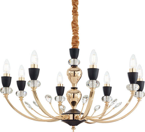 Sospensione-Contemporanea-Vanity-Metallo-Oro-8-Luci-E14