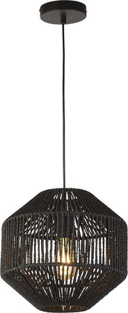 Sospensione-Contemporanea-Vimini-Acciaio-Nero-Tessuto-1-Luce-E27